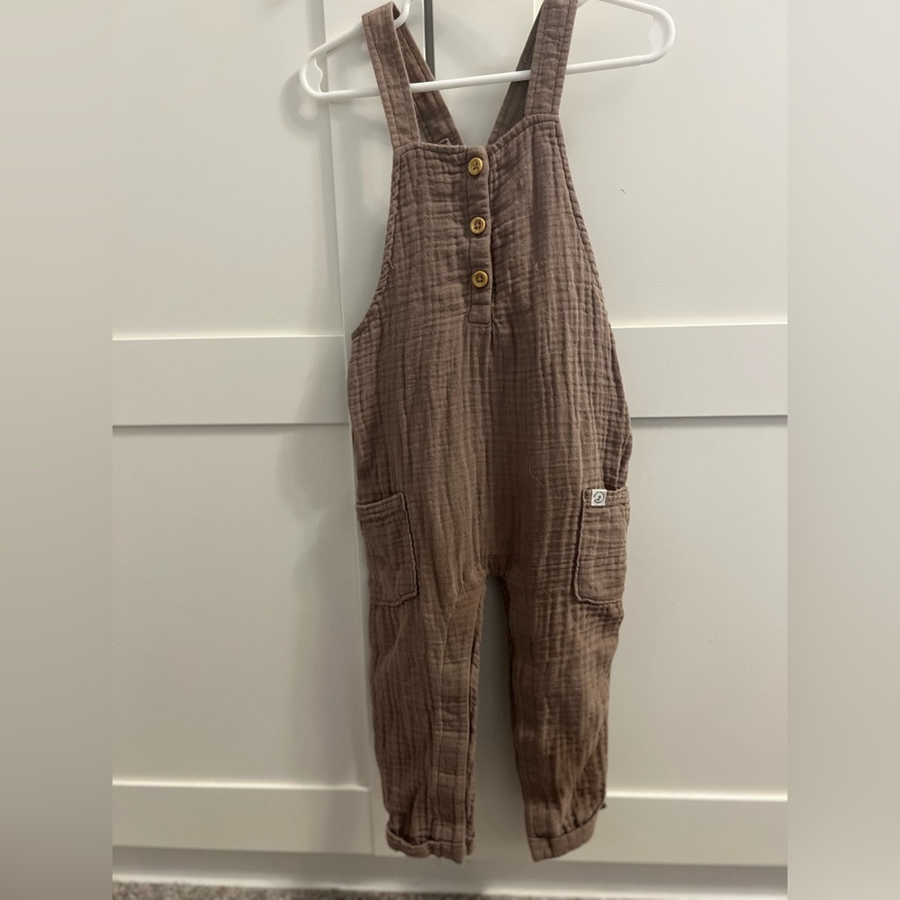 24m carters " little planet" unisex tan muslin jumper